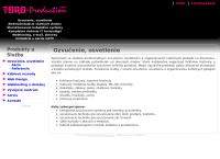 Webová stránka TORO Production s. r. o.