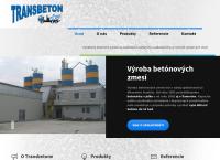 Webová stránka TRANSBETON ŠAMORÍN, s.r.o.