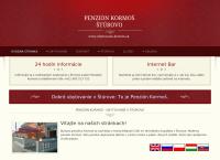 Webová stránka Penzión Kormoš