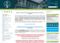 Webová stránka Univerzita veterinárskeho lekárstva a farmácie v Košiciach