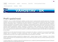 Webová stránka VÁHOSTAV - SK