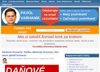 Webová stránka Varhanik, S.r.o.