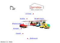 Webová stránka Zemstav, Spol. S R.o.