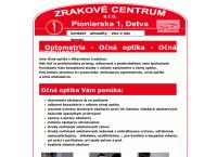 Webová stránka Zrakové Centrum s.r.o.