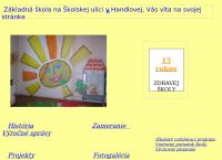 Webová stránka Základná Škola Handlová