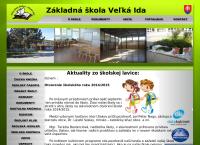 Webová stránka Základná Škola Veľká Ida