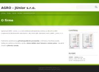 Webová stránka AGRO JUnior s.r.o.