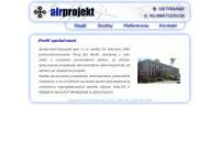 Webová stránka Airprojekt, Spol. S r. o.