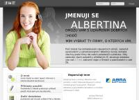 Webová stránka Albertina Data S.r.o.