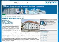Webová stránka BENNING SLOVENSKO s.r.o.