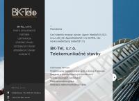 Webová stránka Bk-Tel, S.r.o.