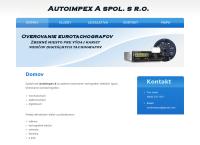 Webová stránka AUTOIMPEX A spol. s r.o.