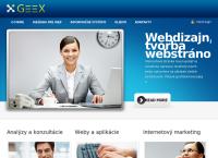 Webová stránka GEEX, s. r. o.