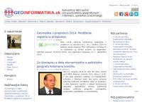 Webová stránka Geoinformatika
