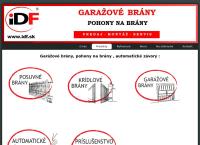 Webová stránka IDF s. r. o.
