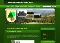 Webová stránka Lesy mesta Levoča, spol. s.r.o.