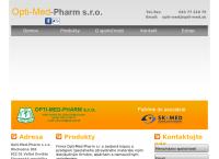 Webová stránka OPTI - MED - PHARM, spol. s r.o.