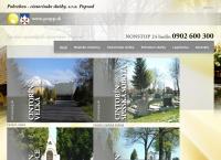 Webová stránka Pohrebno Cintorinske Služby S.r.o.