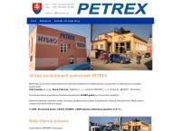 Webová stránka PETREX s.r.o.