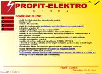 Webová stránka Profit Elektro Spol. S R.o. Modra