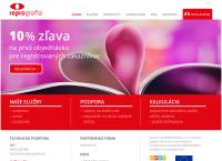 Webová stránka Reprografia, Spol. S.r.o.