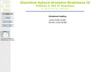 Webová stránka Stavebné bytové družstvo Bratislava IV