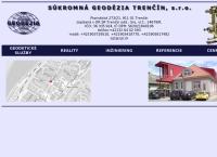 Webová stránka SÚKROMNÁ GEODÉZIA TRENCÍN s.r.o.