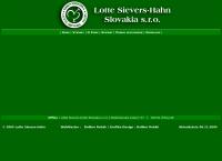 Webová stránka LOTTE SIEVERS HAHN Slovakia s.r.o.