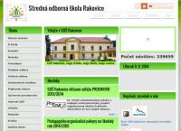 Webová stránka Stredná Odborná Škola, Rakovice