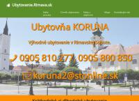 Webová stránka Ubytovna KORUNA