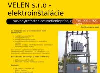 Webová stránka VELEN s.r.o.