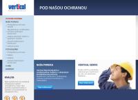 Webová stránka VERTICAL Banská Bystrica, spol. s r.o.