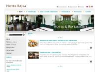 Webová stránka Reštaurácia Hotel Rajka