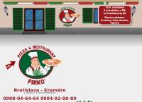 Webová stránka Pizzeria Pirko