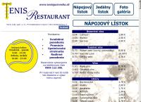 Webová stránka Tenis restaurant