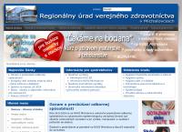 Webová stránka RÚVZ Regionálny úrad verejného zdravotníctva so sídlom v Michalovciach