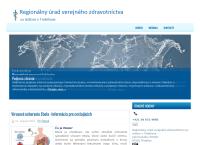 Webová stránka Rúvz Regionálny úrad verejného zdravotníctva so sídlom v Trebišove