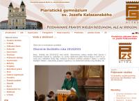 Webová stránka Piaristické gymnázium sv. Jozefa Kalazanského