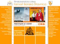 Webová stránka Rímskokatolícka cirkev, farnosť Banská Štiavnica