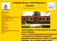 Webová stránka ŠZŠ Spojená škola POPRAD