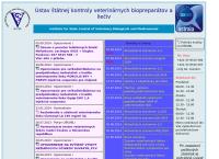 Webová stránka Ústav štátnej kontroly veterinárnych biopreparátov a liečiv