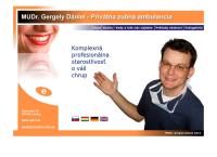 Webová stránka MUDr. Dániel Gergely Privátna zubná ambulancia