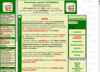 Webová stránka SSS Slovenský spolok SCRABBLE