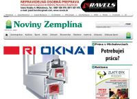 Webová stránka Noviny Zemplína