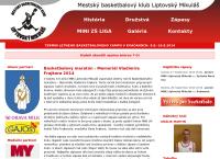 Webová stránka Mestský basketbalový klub Liptovský Mikuláš