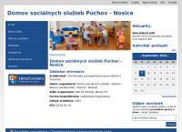 Webová stránka Domov sociálnych služieb Púchov - Nosice