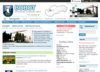 Webová stránka Obecný úrad Bobot
