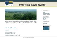 Webová stránka obec Kysta
