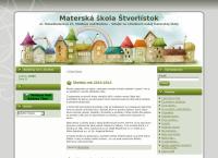 Webová stránka Materská škola Štvorlístok