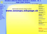 Webová stránka Stredná odborná škola obchodu a služieb